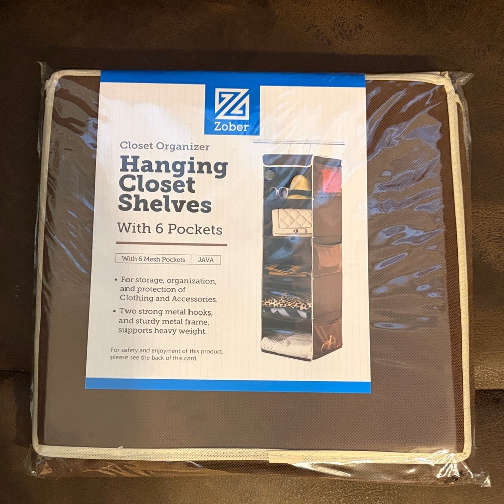 Java Hanging Closet Organizer with 6 Pockets